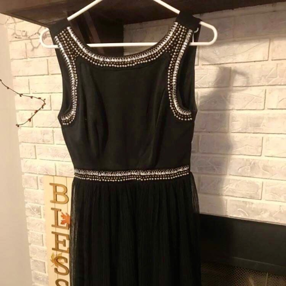 Love Reign Junior 7 Beaded Black Dress
